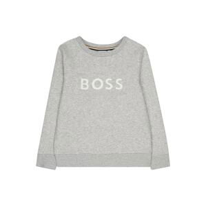 BOSS Kidswear Mikina  šedá / bílá