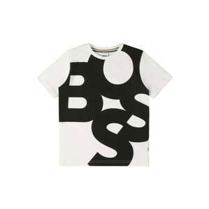 BOSS Kidswear Tričko  černá / bílá