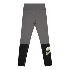 Nike Sportswear Legíny  světle žlutá / tmavě šedá / černá