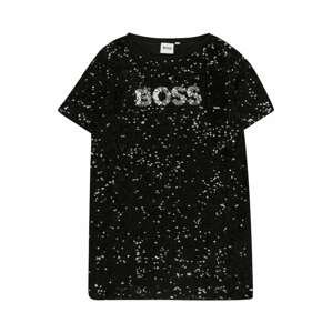 BOSS Kidswear Šaty  černá / stříbrná