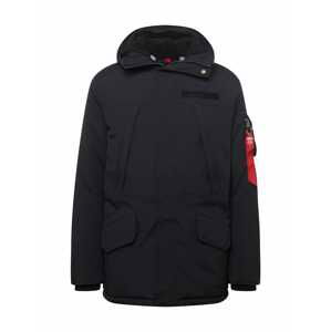 ALPHA INDUSTRIES Přechodová parka 'Expedition'  šedá / červená / černá / bílá