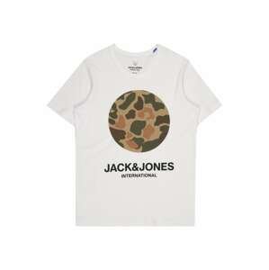 Jack & Jones Junior Tričko  béžová / khaki / černá / bílá