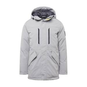 JACK & JONES Přechodová parka 'BACH'  světle šedá / černá