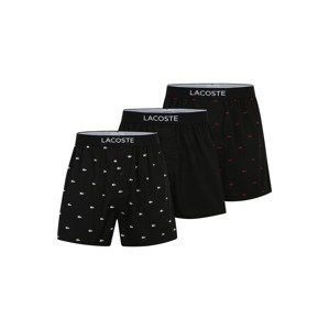 LACOSTE Boxerky  bordó / černá / bílá