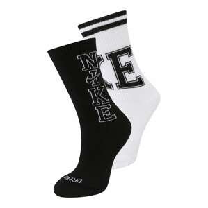NIKE Sportovní ponožky 'Everyday Plus'  černá / bílá