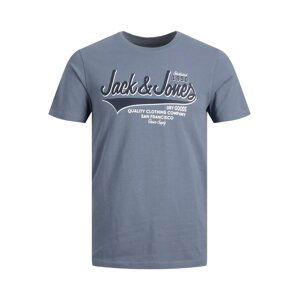 JACK & JONES Tričko  námořnická modř / kouřově modrá / bílá