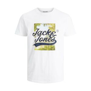JACK & JONES Tričko  námořnická modř / pastelově žlutá / zelená / bílá