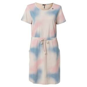 Ragwear Letní šaty 'ATHEENA'  kouřově modrá / růžová / přírodní bílá