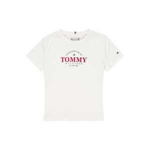 TOMMY HILFIGER Tričko  tmavě modrá / purpurová / černá / bílá