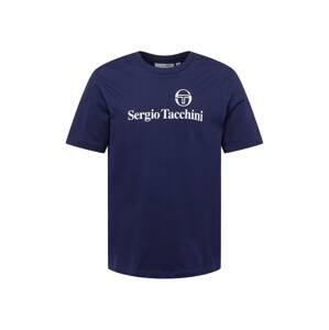 Sergio Tacchini Funkční tričko  tmavě modrá / bílá