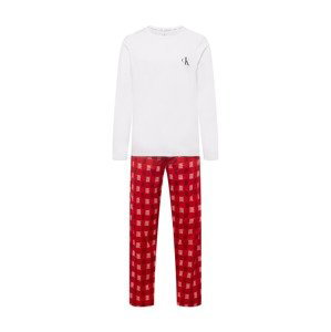 Calvin Klein Underwear Pyžamo dlouhé  červená / černá / bílá
