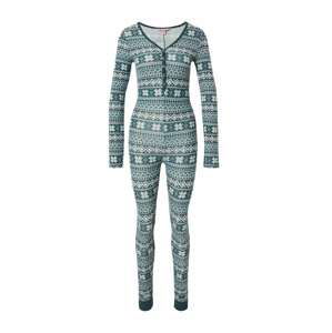 Hunkemöller Pyžamo 'Onesie'  zelená / bílá