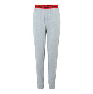 HUGO Pyžamové kalhoty 'Linked'  šedý melír / červená / černá