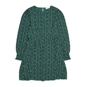 GRUNT Šaty 'Colette'  zelená / bílá
