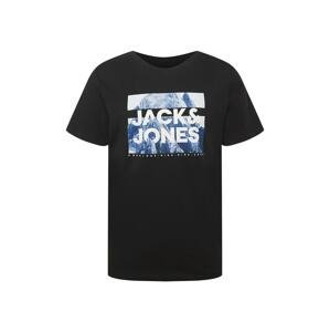 JACK & JONES Tričko 'ALFIE'  modrá / černá / bílá