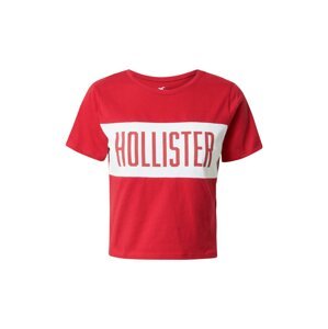 HOLLISTER Tričko  červená / bílá