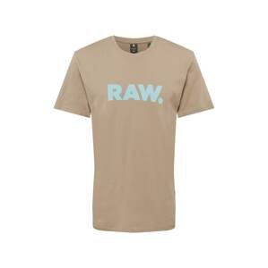 G-Star RAW Tričko 'Holorn'  nažloutlá / modrá