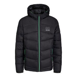 JACK & JONES Přechodná bunda 'GLOBUS'  kiwi / černá / bílá