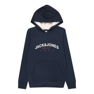 Jack & Jones Junior Mikina 'Friday'  tmavě modrá / karmínově červené / bílá