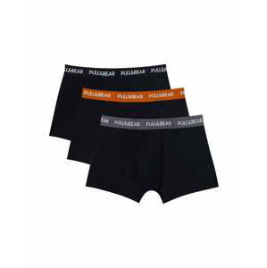 Pull&Bear Boxerky  šedá / oranžová / černá / bílá