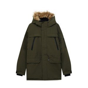 Pull&Bear Zimní kabát  světle hnědá / khaki