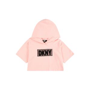 DKNY Tričko  světle růžová / černá