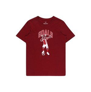 Jack & Jones Junior Tričko 'DREAM FOOTBALL'  červená / bílá