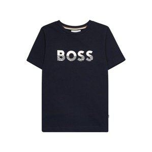 BOSS Kidswear Tričko  námořnická modř / bílá