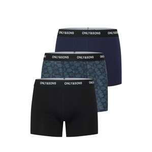 Only & Sons Boxerky  modrá / námořnická modř / černá / bílá