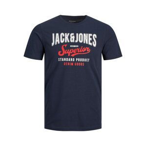 JACK & JONES Tričko  námořnická modř / červená / bílá