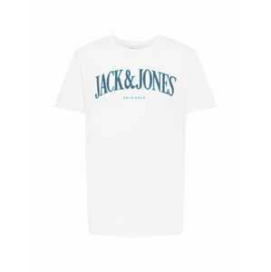 JACK & JONES Tričko 'HOOK'  modrá / bílá