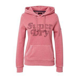 Superdry Mikina 'COOPER'  burgundská červeň / pastelově červená