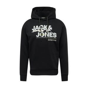 JACK & JONES Mikina 'HUNTER'  žlutá / světle šedá / černá / bílá