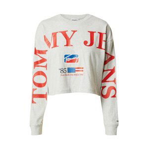 Tommy Jeans Tričko  modrá / světle šedá / světle červená / bílá