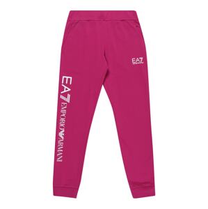 EA7 Emporio Armani Kalhoty  fuchsiová / bílá