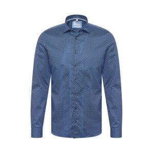 OLYMP Košile  marine modrá / nebeská modř / bílá