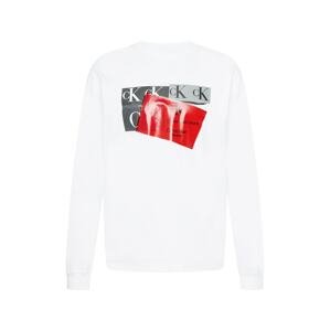 Calvin Klein Jeans Tričko 'DISRUPTED'  antracitová / červená / bílá