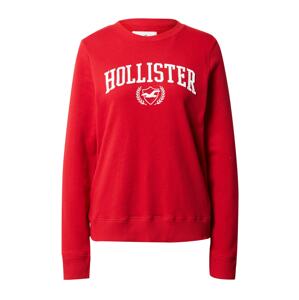 HOLLISTER Mikina  červená / bílá