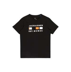 Jack & Jones Junior Tričko 'FREDDIE'  oranžová / černá / bílá