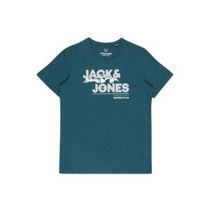 Jack & Jones Junior Tričko 'HUNTER'  žlutá / šedá / smaragdová / bílá