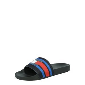 Tommy Jeans Pantofle  modrá / červená / černá / bílá