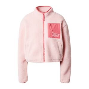 Juicy Couture Sport Funkční fleecová mikina  pink / růžová / bílá