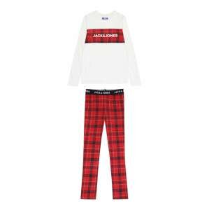 Jack & Jones Junior Pyžamo 'TRAIN'  noční modrá / rubínově červená / bílá