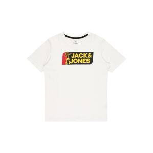 Jack & Jones Junior Tričko 'TREAM FOOTBALL'  žlutá / červená / černá / bílá