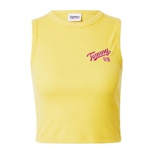 Tommy Jeans Kardigany 'College'  žlutá / tmavě růžová
