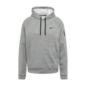 NIKE Sportovní mikina  šedý melír / černá