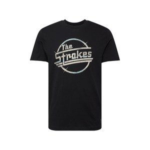 JACK & JONES Tričko 'MUSIC ROCK'  tyrkysová / světle šedá / černá