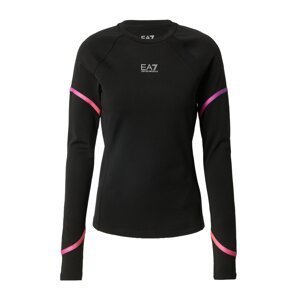 EA7 Emporio Armani Funkční tričko  fialová / svítivě růžová / černá