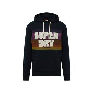 Superdry Mikina  námořnická modř / tmavě růžová / burgundská červeň / bílá