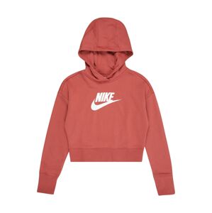 Nike Sportswear Mikina  rezavě hnědá / bílá